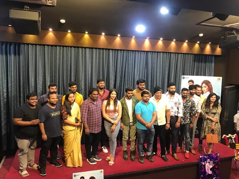 Suraj Comedy Khiladi, Lokesh K.V., Nag Venkat, Ravi Kiran Narasimhalu, Sukanya Girish, Wasiq Alsaad, Vinod Rajendran, Neenasam Ashwath, M. Thiyagarajan, and Ashic Arun at an event for Kailasa Kasidre (2024)