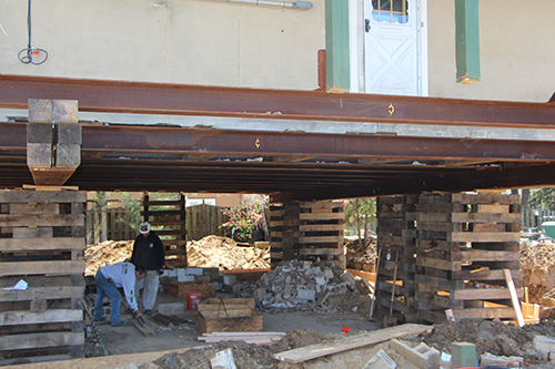 house being elevated