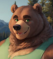 Ron, the gentle bear [AI] [OC] by AmberVoid